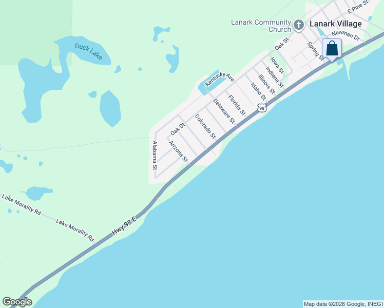 map of restaurants, bars, coffee shops, grocery stores, and more near 110 California Street in Carrabelle