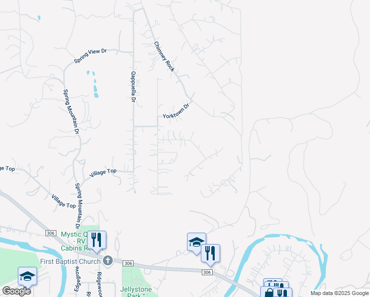 map of restaurants, bars, coffee shops, grocery stores, and more near 428 Kings Drive in Canyon Lake