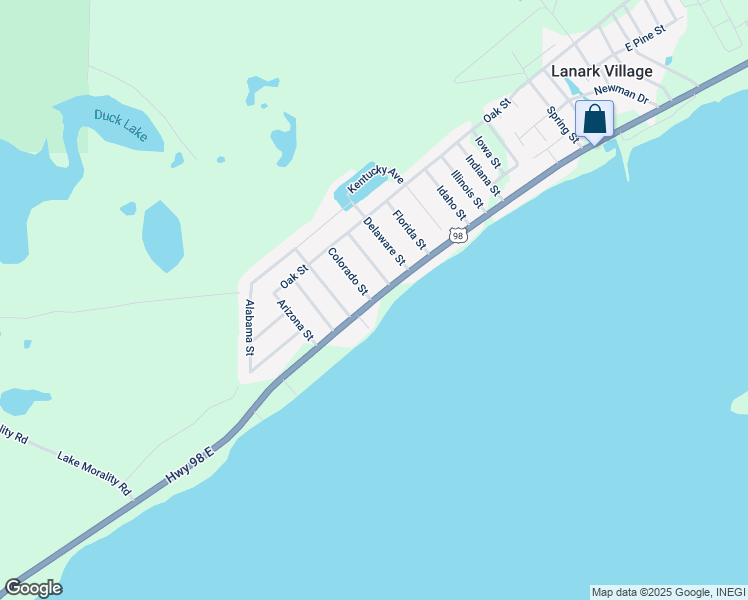 map of restaurants, bars, coffee shops, grocery stores, and more near 107 Colorado Street in Carrabelle