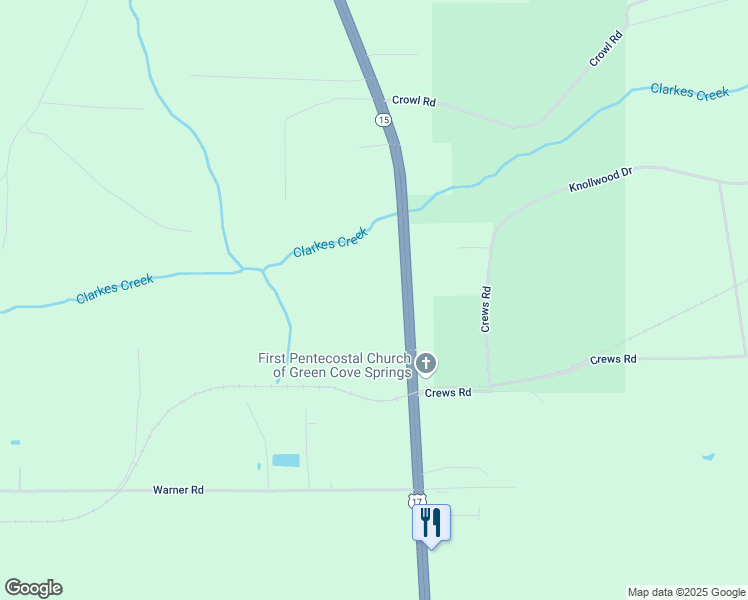 map of restaurants, bars, coffee shops, grocery stores, and more near 5904 U.S. 17 in Green Cove Springs