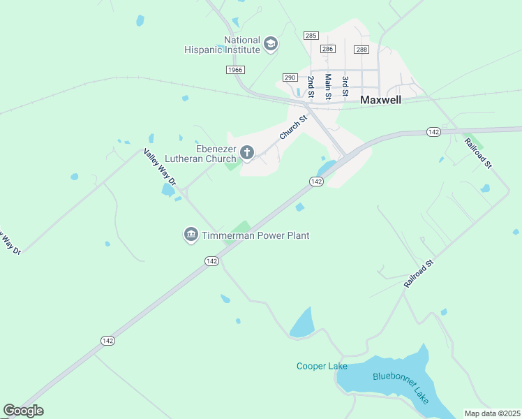 map of restaurants, bars, coffee shops, grocery stores, and more near 9912 Texas 142 in Maxwell