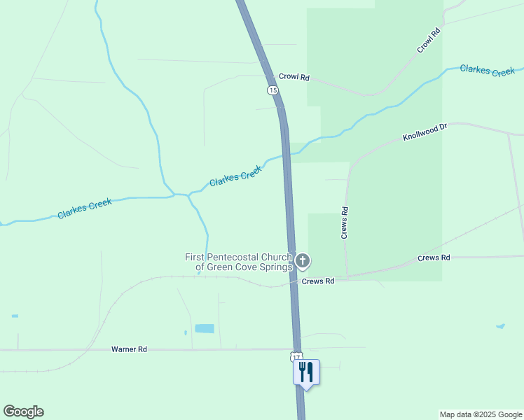 map of restaurants, bars, coffee shops, grocery stores, and more near 5904 U.S. 17 in Green Cove Springs