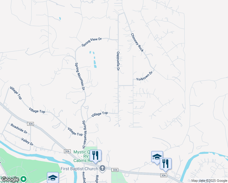 map of restaurants, bars, coffee shops, grocery stores, and more near 923 Qappuella Drive in Canyon Lake