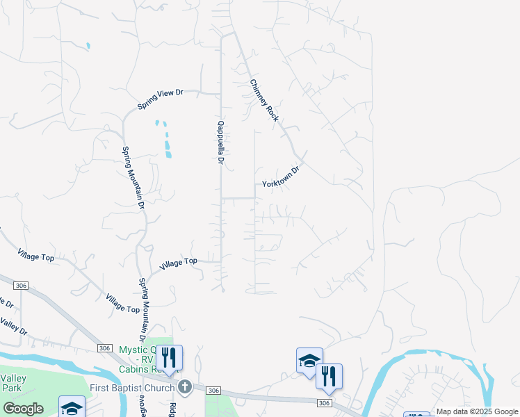 map of restaurants, bars, coffee shops, grocery stores, and more near 825 Regina Drive in Canyon Lake