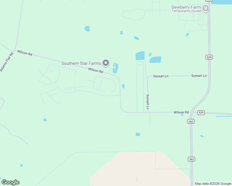 map of restaurants, bars, coffee shops, grocery stores, and more near 34115-34123 Wilson Road in Brookshire