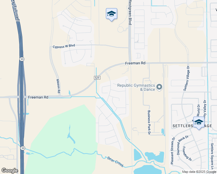 map of restaurants, bars, coffee shops, grocery stores, and more near 21215 Farm to Market Road 529 in Katy