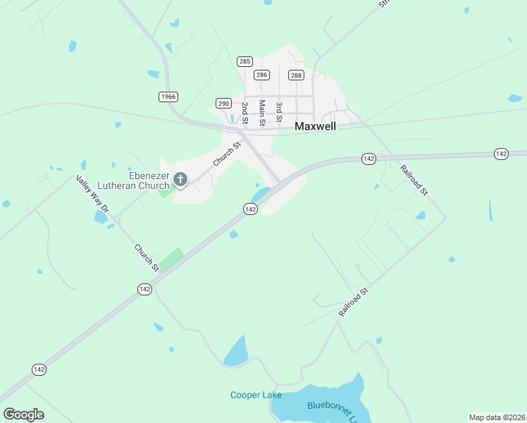 map of restaurants, bars, coffee shops, grocery stores, and more near 9675 Texas 142 in Maxwell