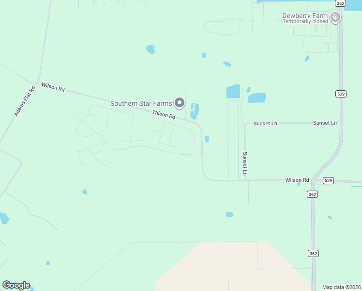 map of restaurants, bars, coffee shops, grocery stores, and more near 34115-34123 Wilson Road in Brookshire