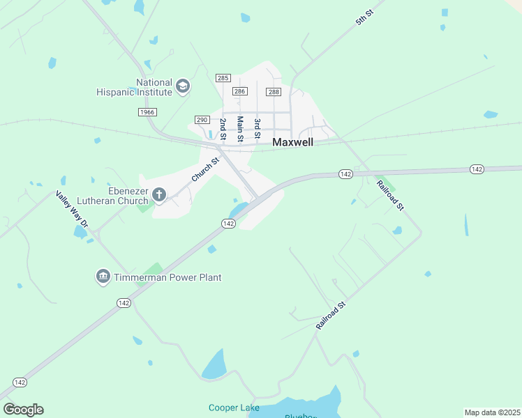 map of restaurants, bars, coffee shops, grocery stores, and more near 9655 Texas 142 in Maxwell