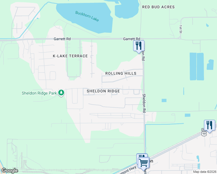 map of restaurants, bars, coffee shops, grocery stores, and more near 11026 Bauer Elm Street in Houston