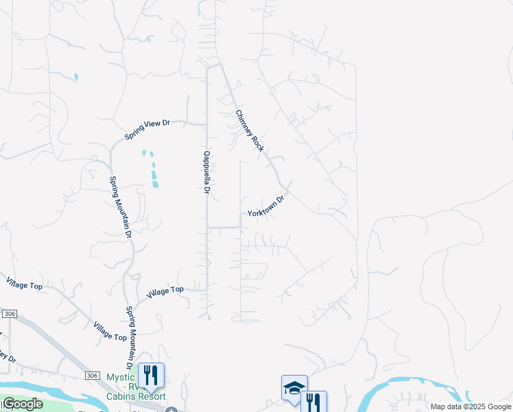 map of restaurants, bars, coffee shops, grocery stores, and more near 367 Yorktown Drive in Canyon Lake