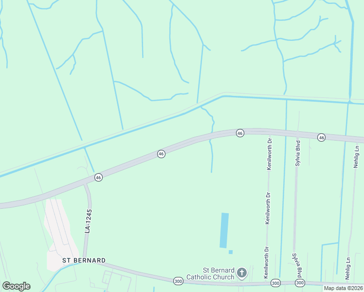 map of restaurants, bars, coffee shops, grocery stores, and more near Louisiana 46 in Saint Bernard