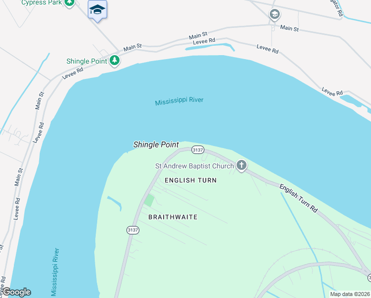 map of restaurants, bars, coffee shops, grocery stores, and more near 2970-3048 English Turn Road in Plaquemines Parish