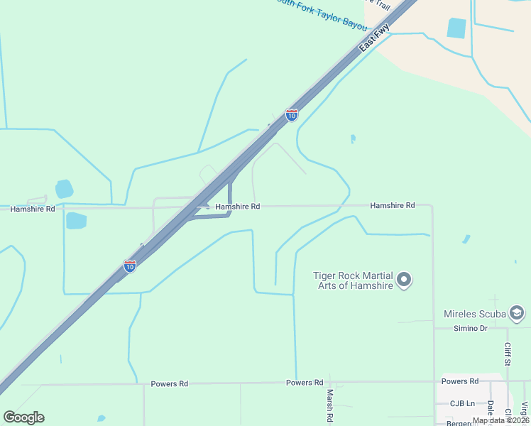 map of restaurants, bars, coffee shops, grocery stores, and more near 14532-14534 Hamshire Road in Hamshire
