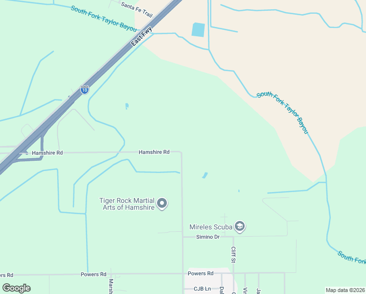 map of restaurants, bars, coffee shops, grocery stores, and more near 14532 Hamshire Road in Hamshire