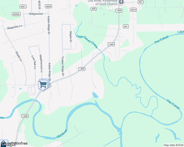 map of restaurants, bars, coffee shops, grocery stores, and more near 13220 Reeves Cemetary Road in Old River-Winfree