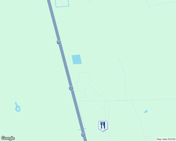 map of restaurants, bars, coffee shops, grocery stores, and more near Interstate 95 in St. Augustine