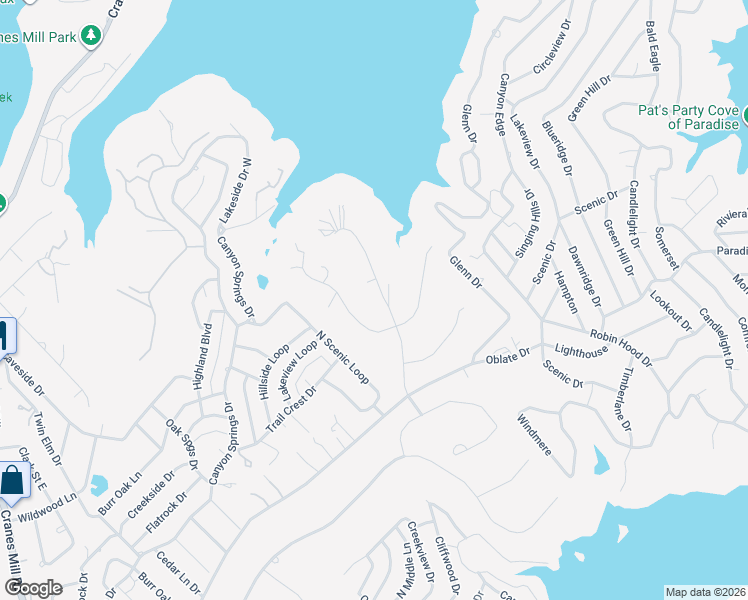 map of restaurants, bars, coffee shops, grocery stores, and more near 181 Scarlet Court in Canyon Lake
