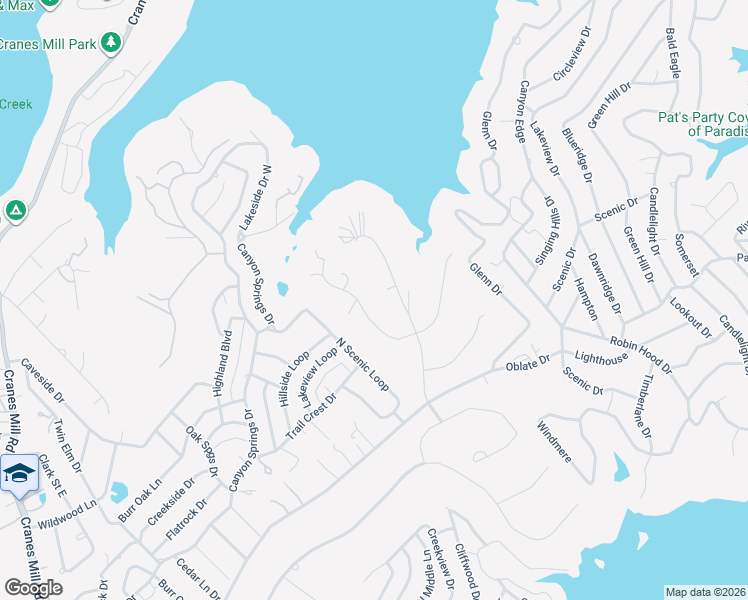 map of restaurants, bars, coffee shops, grocery stores, and more near 181 Scarlet Court in Canyon Lake