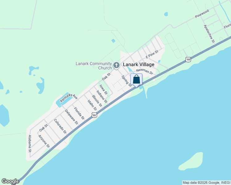 map of restaurants, bars, coffee shops, grocery stores, and more near 115 Kansas Street in Carrabelle