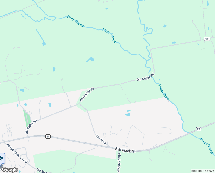 map of restaurants, bars, coffee shops, grocery stores, and more near Old Kelley Road in Lockhart