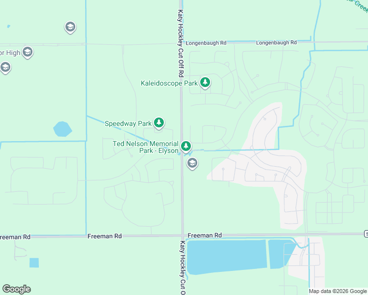 map of restaurants, bars, coffee shops, grocery stores, and more near 7414 Katy Hockley Cut Off Road in Katy
