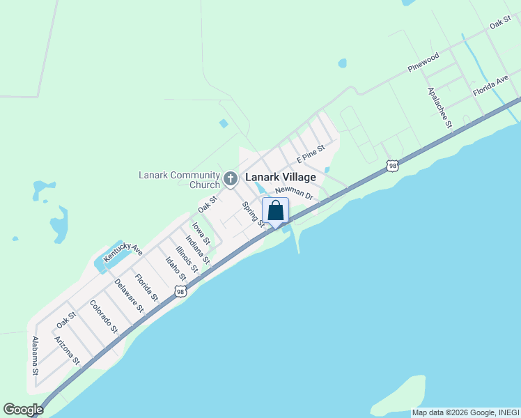 map of restaurants, bars, coffee shops, grocery stores, and more near 102 Elm Street in Carrabelle