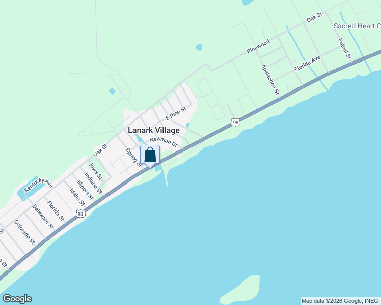 map of restaurants, bars, coffee shops, grocery stores, and more near 2402 U.S. 98 in Carrabelle