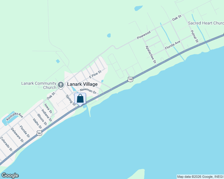 map of restaurants, bars, coffee shops, grocery stores, and more near 98 Highway 98 East in Carrabelle