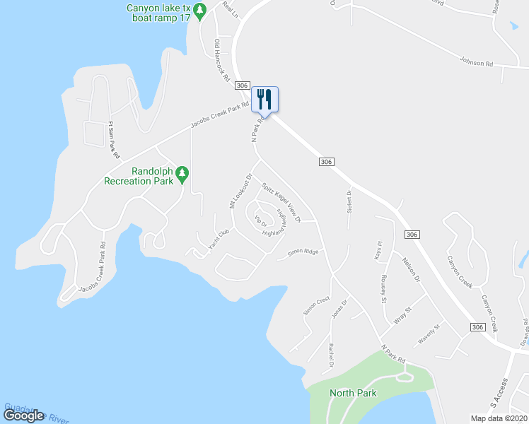 map of restaurants, bars, coffee shops, grocery stores, and more near 498 Vip Drive in Canyon Lake