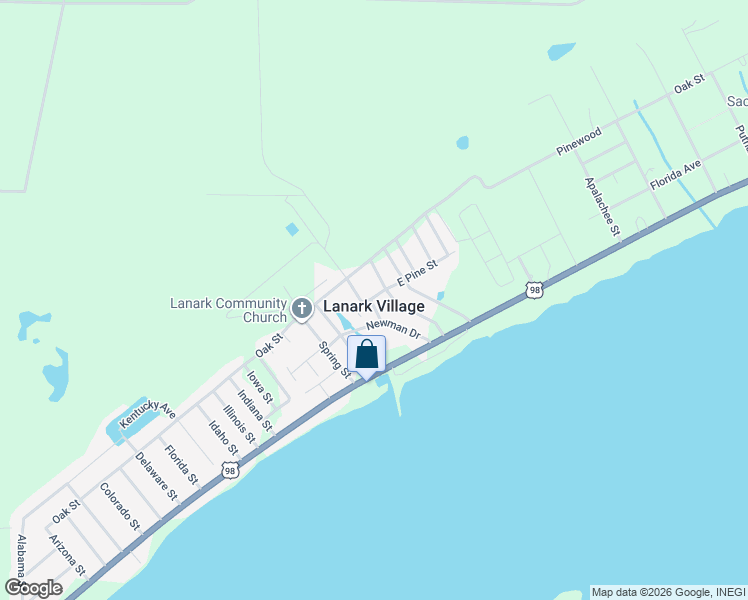 map of restaurants, bars, coffee shops, grocery stores, and more near 121 Parker Avenue in Carrabelle