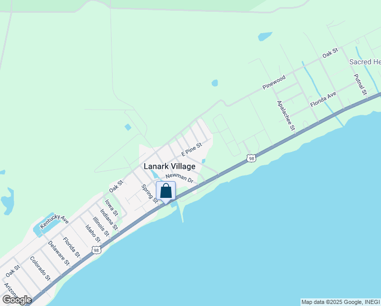 map of restaurants, bars, coffee shops, grocery stores, and more near 668 East Pine Street in Lanark Village