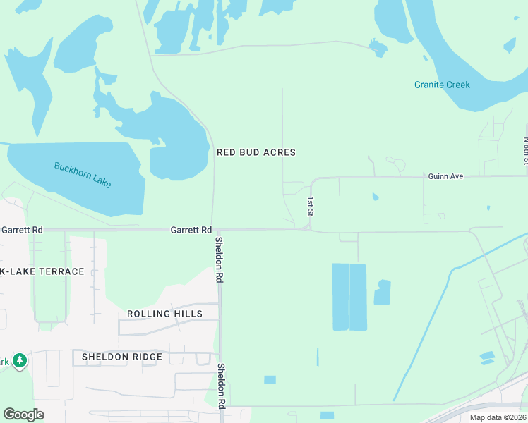 map of restaurants, bars, coffee shops, grocery stores, and more near 16608 Garrett Road in Houston