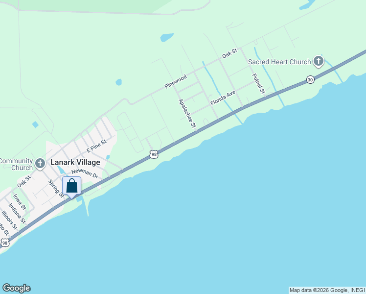 map of restaurants, bars, coffee shops, grocery stores, and more near 2490 U.S. 98 in Carrabelle