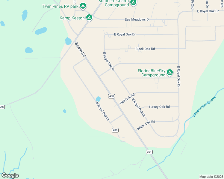 map of restaurants, bars, coffee shops, grocery stores, and more near 16579 Beach Road in Perry