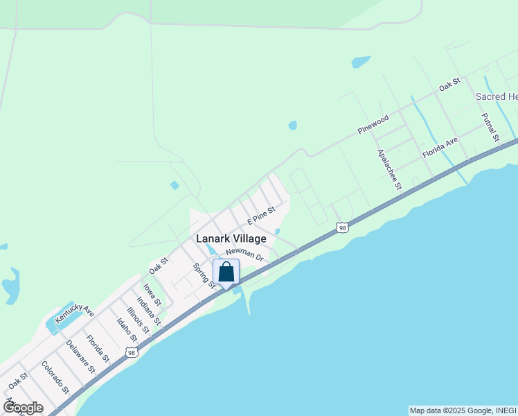 map of restaurants, bars, coffee shops, grocery stores, and more near 668 East Pine Street in Lanark Village