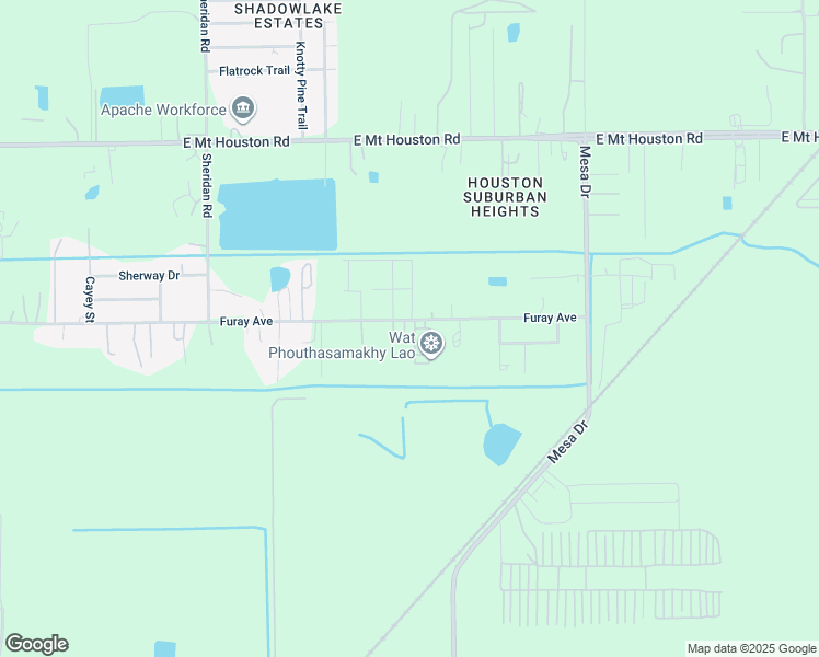 map of restaurants, bars, coffee shops, grocery stores, and more near 8668 Furay Avenue in Houston