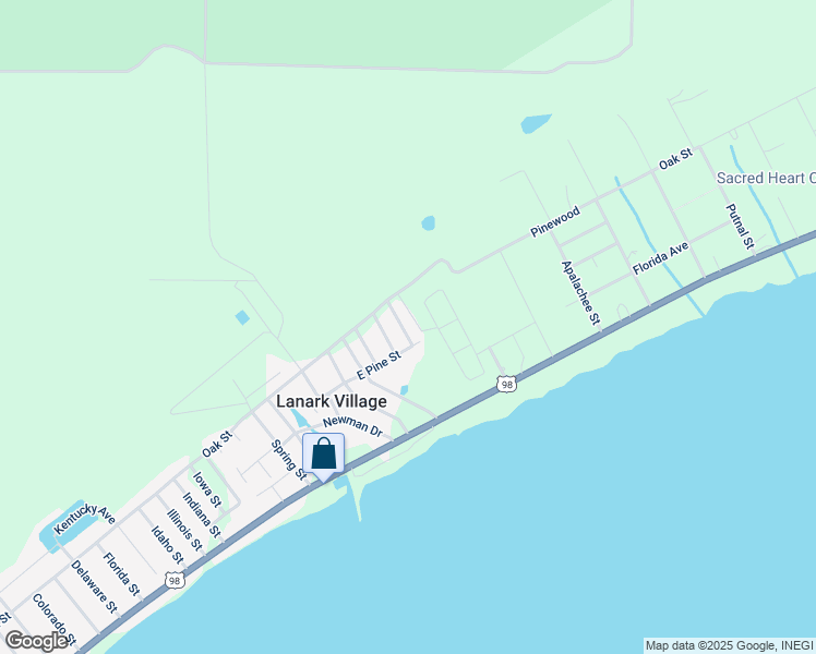 map of restaurants, bars, coffee shops, grocery stores, and more near 45 Carlton Avenue in Carrabelle