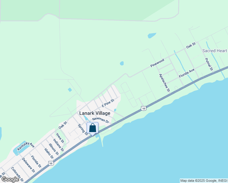 map of restaurants, bars, coffee shops, grocery stores, and more near 45 Carlton Avenue in Carrabelle