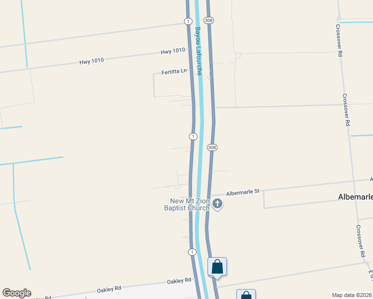 map of restaurants, bars, coffee shops, grocery stores, and more near 3647 Louisiana 1 in Napoleonville