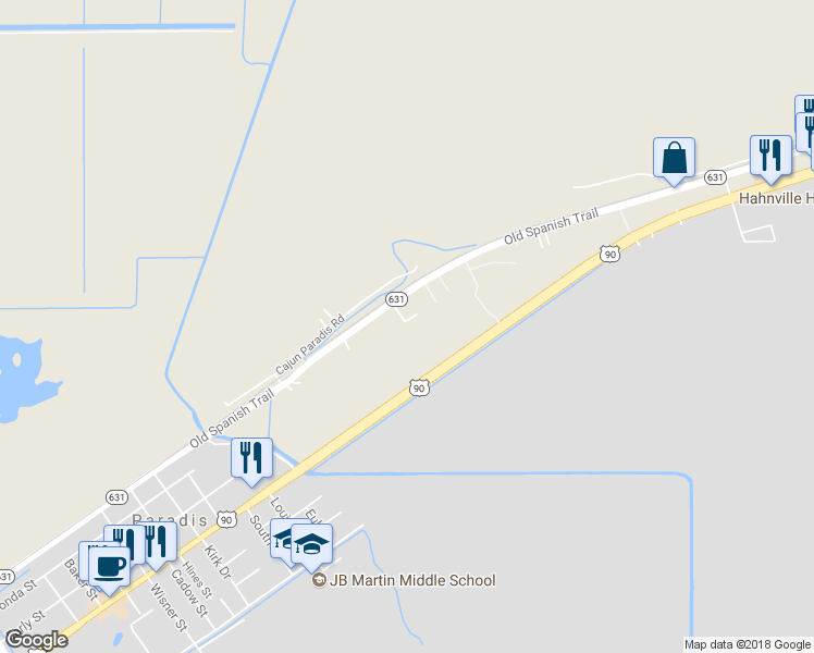 map of restaurants, bars, coffee shops, grocery stores, and more near 131 Church Street in Paradis