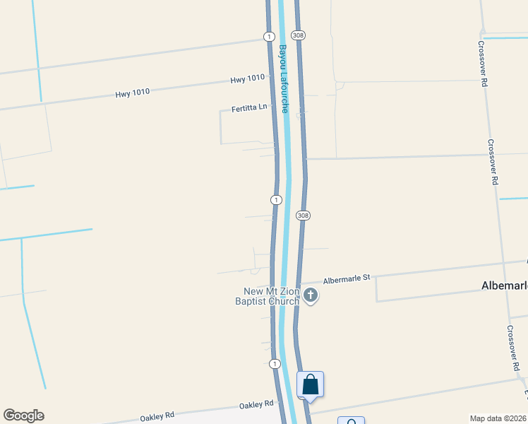 map of restaurants, bars, coffee shops, grocery stores, and more near 3647 Louisiana 1 in Napoleonville