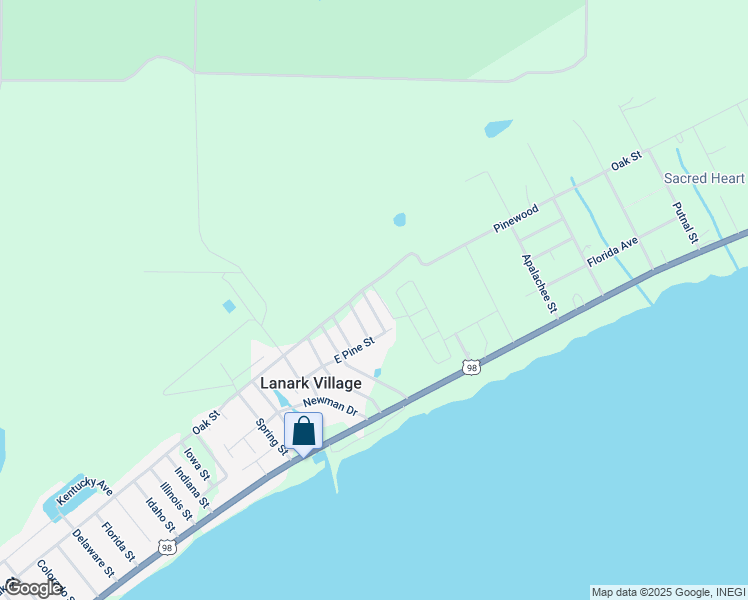 map of restaurants, bars, coffee shops, grocery stores, and more near 45 Carlton Avenue in Carrabelle