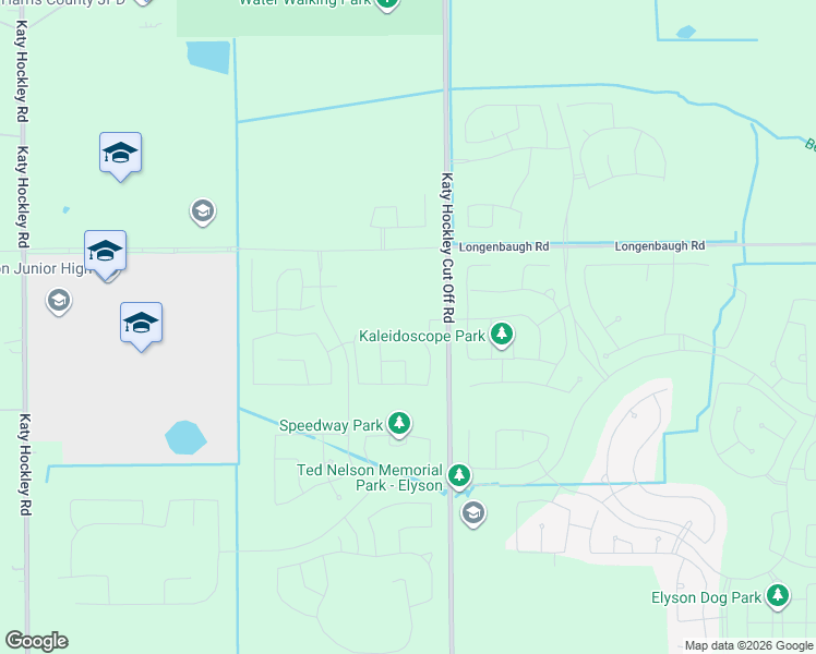 map of restaurants, bars, coffee shops, grocery stores, and more near 7415-7999 Katy Hockley Cut Off Road in Katy
