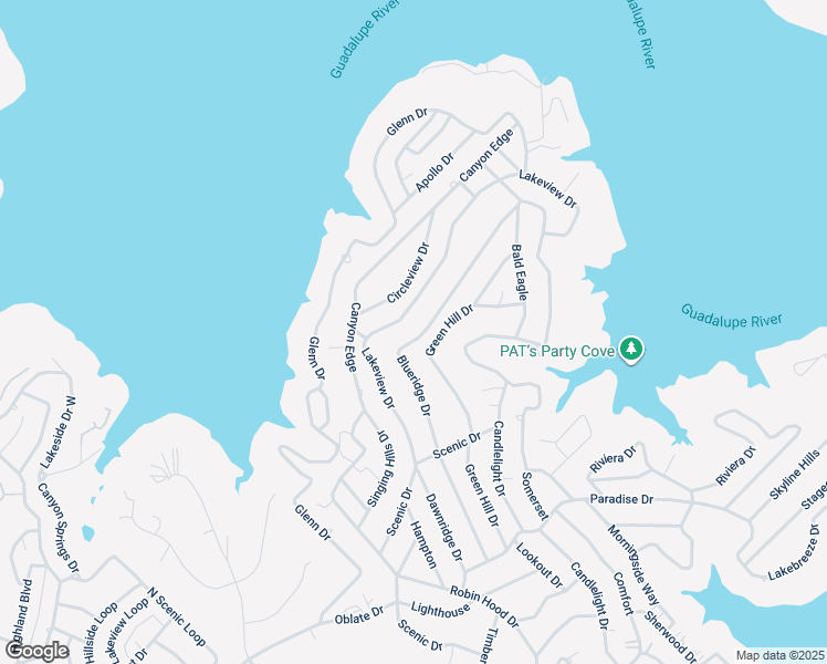 map of restaurants, bars, coffee shops, grocery stores, and more near 1797 Blueridge Drive in Canyon Lake