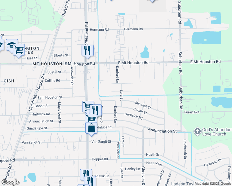 map of restaurants, bars, coffee shops, grocery stores, and more near 6222 Gaston in Houston