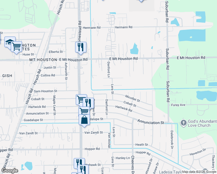 map of restaurants, bars, coffee shops, grocery stores, and more near 6222 Gaston in Houston