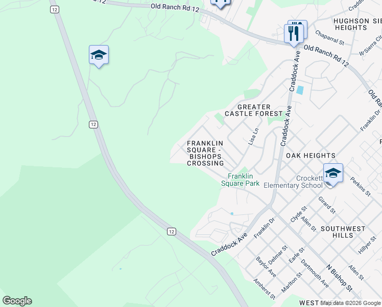 map of restaurants, bars, coffee shops, grocery stores, and more near 2109 Stonehaven in San Marcos