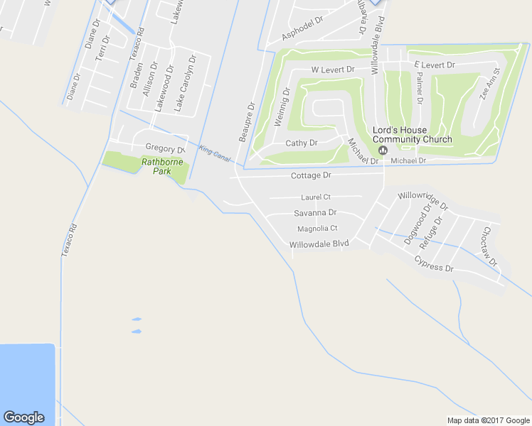 map of restaurants, bars, coffee shops, grocery stores, and more near 313 Beaupre Drive in Luling