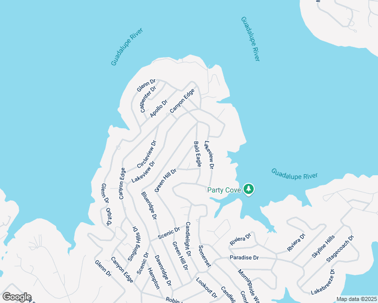 map of restaurants, bars, coffee shops, grocery stores, and more near 1892 Greenhill Drive in Canyon Lake